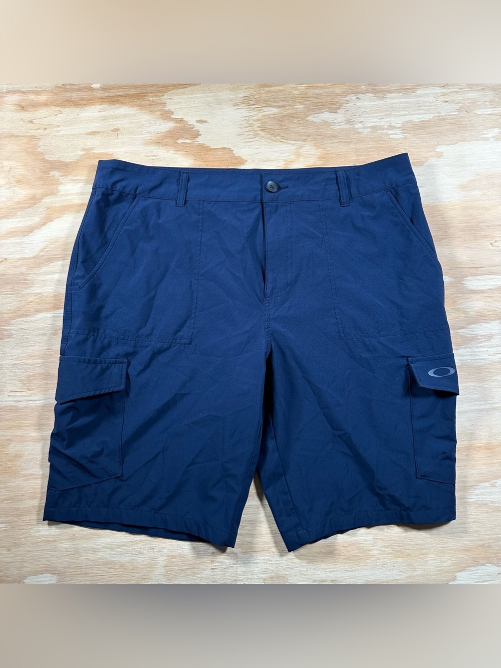 Oakley Men's Navy Cargo Shorts with Side Utility Pockets